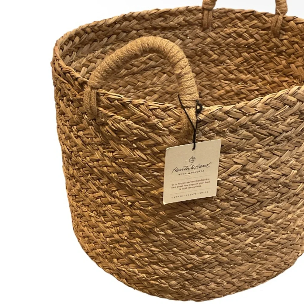 Large Braided Grass Storage Basket - Hearth & Hand™ with Magnolia